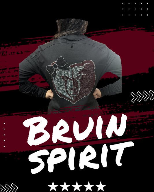 Rhinestone Bruin With Bow Spirit Gear